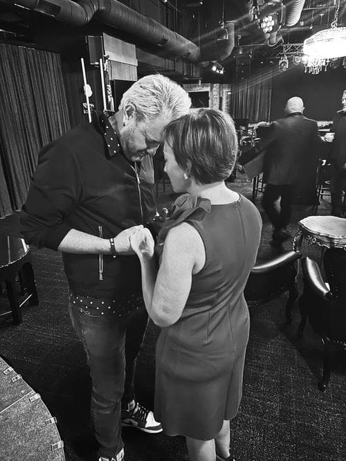 Angelique and Chet in prayer